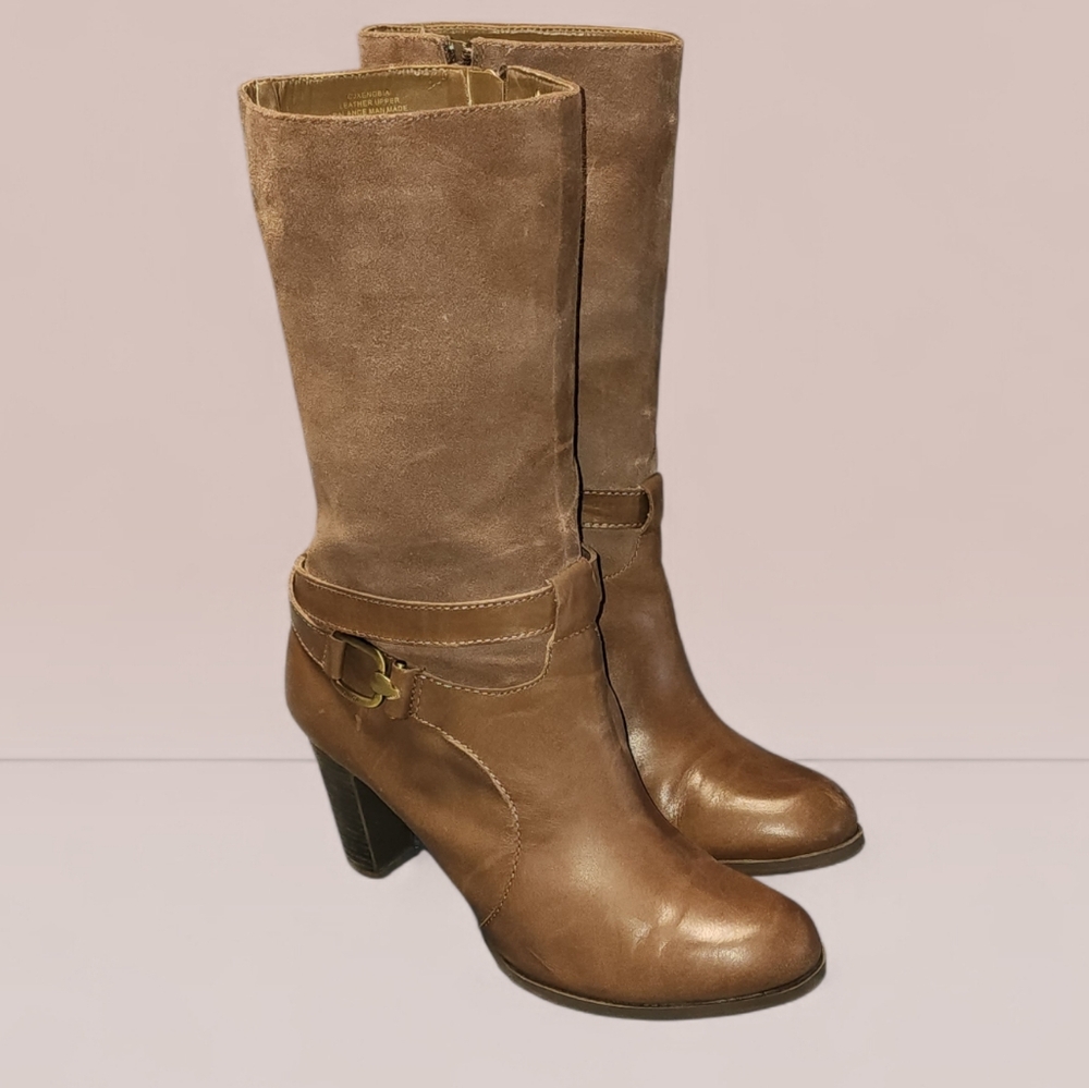 Women Vintage Suede Midcalf Boots By Circa byJoan and David Size 7.5M